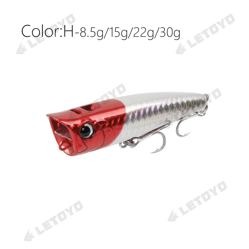 Popper Fishing Lure Hard Bait 8.5 - 30g - SBDS WORDTR-10417bass fishingfishing lurefreshwater fishing