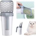 Cat Litter Scoop with Waste Bin — One-Hand Self-Cleaning Scooper