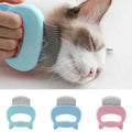 Cat Grooming and Massage Comb — Deshedding Brush That Removes Loose Fur While Cats Enjoy It