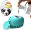 Pet Bath Brush Canada — Silicone Shampoo Dispenser & Massage Brush for Dogs & Cats
