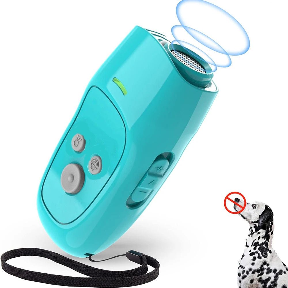 Stop dog barking ultrasonic trainer in blue humane safe for dogs no shock no harm - SBDS WORD Canada