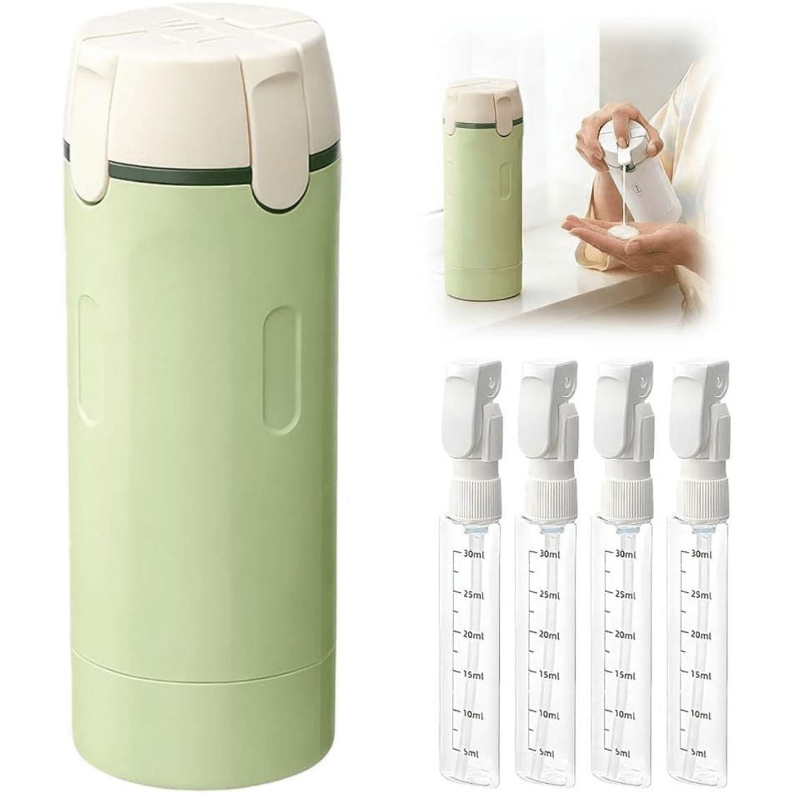4 - in - 1 Travel Dispenser Bottle - SBDS WORDTR-10528shampoo bottletoiletry dispensertravel accessories