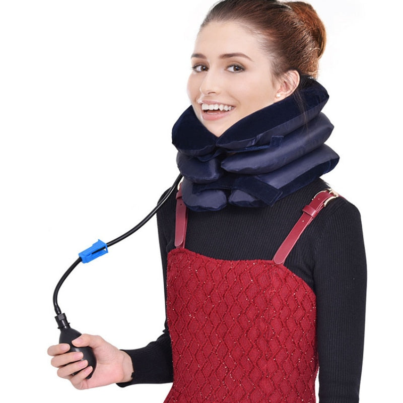 Neck Disc Compression at Home — What an Inflatable Traction Collar Actually Does SBDS WORD