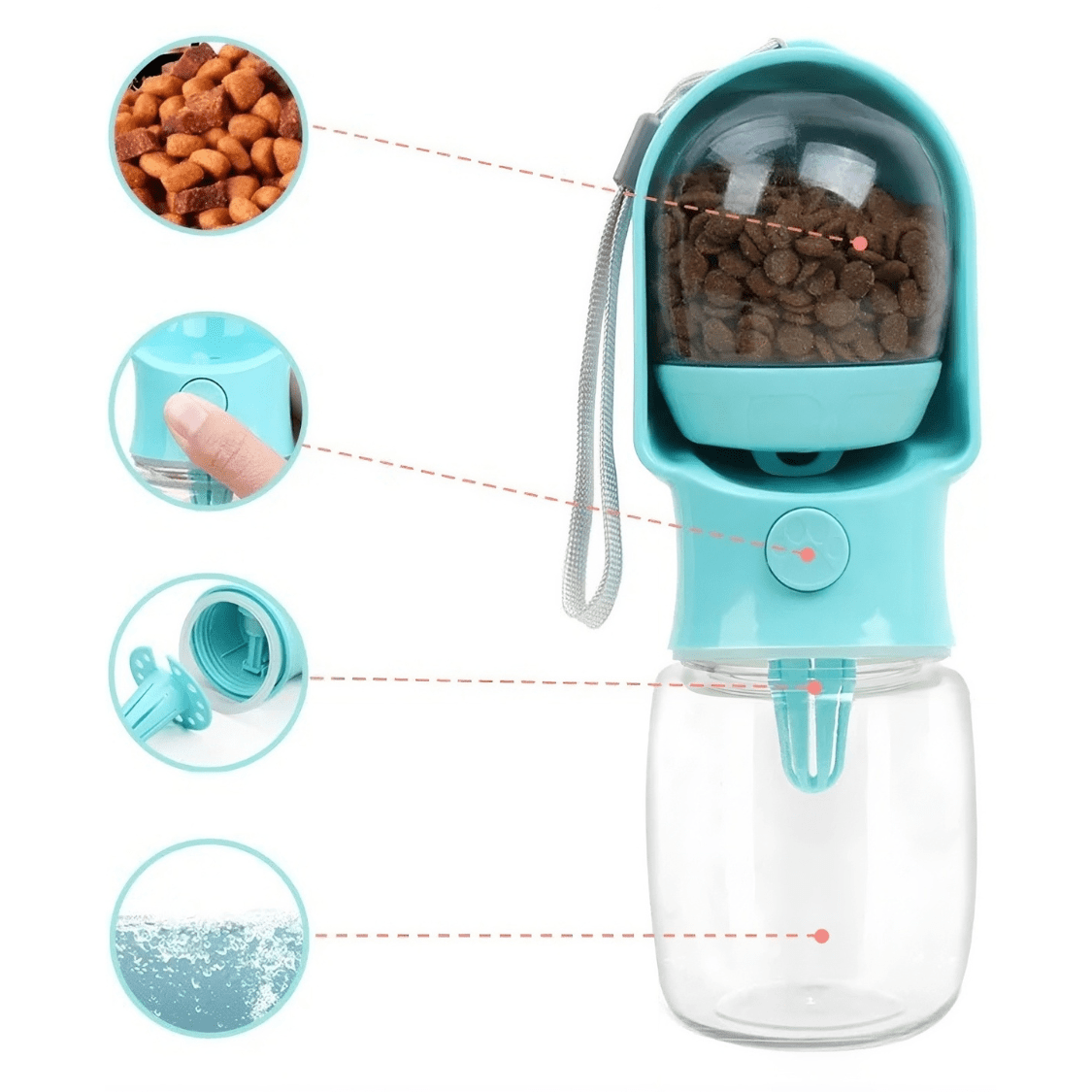 Portable Pet Water Bottle - SBDS WORDTR-10529BPA - freedog accessoriesoutdoor pet