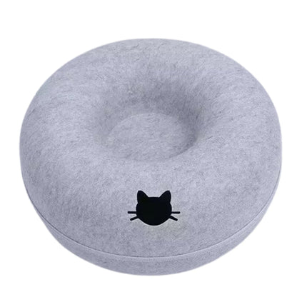 Felt Donut Cat Tunnel Bed - SBDS WORDTR-9946cat bedcat hideoutcat tunnel