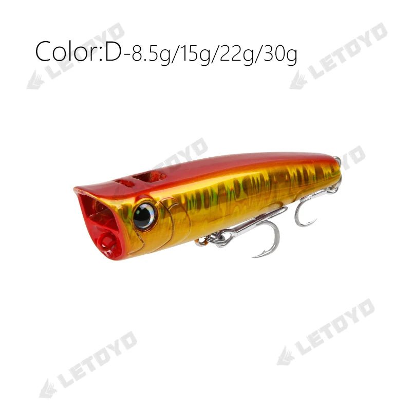 Popper Fishing Lure Hard Bait 8.5 - 30g - SBDS WORDTR-10413bass fishingfishing lurefreshwater fishing