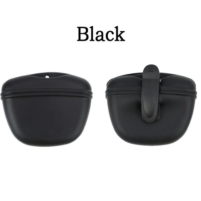 Silicone Dog Treat Pouch — Clip-On Training Bag for Dog Walks Canada SBDS WORD