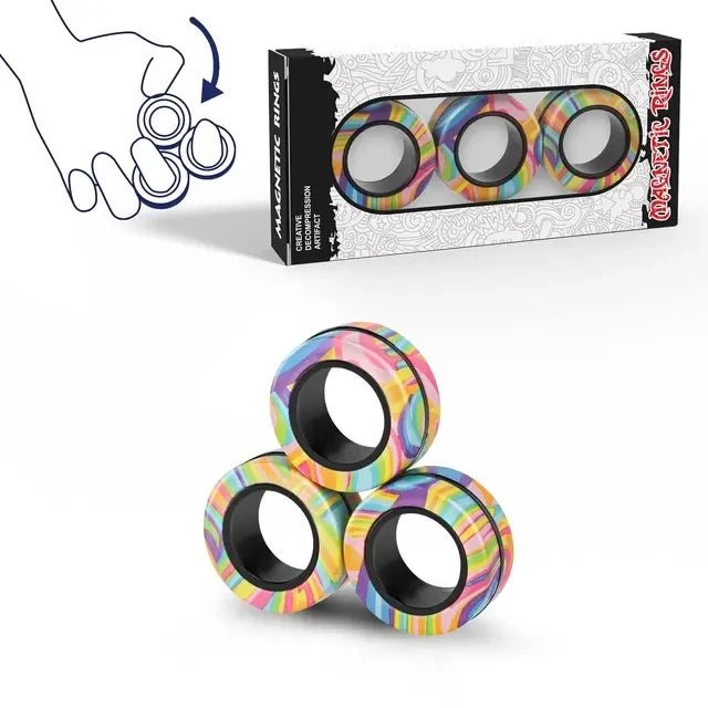 Magnetic Rings Fidget Toy - SBDS WORDTR-10382ADHD toyanxiety relieffidget toy