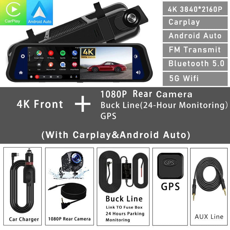 Dash Cam Mirror Screen SBDS WORD