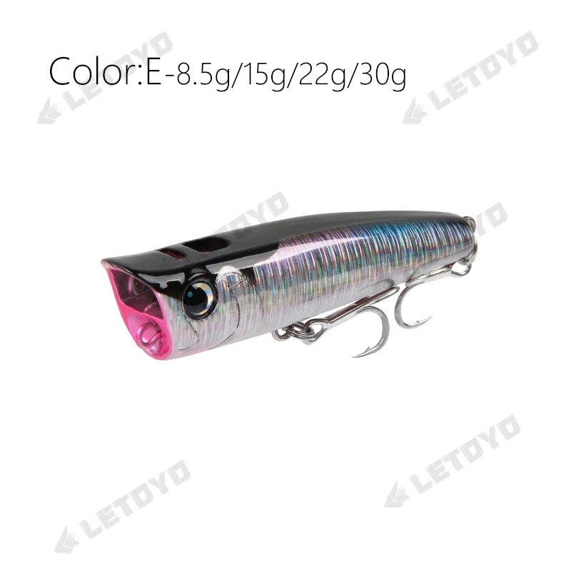 Popper Fishing Lure Hard Bait 8.5 - 30g - SBDS WORDTR-10414bass fishingfishing lurefreshwater fishing