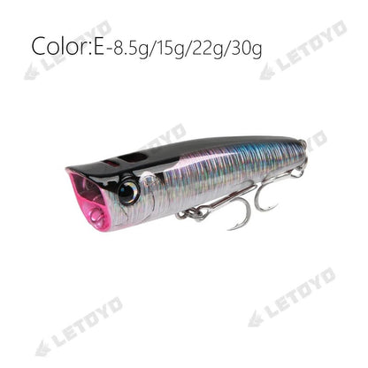 Popper Fishing Lure Hard Bait 8.5 - 30g - SBDS WORDTR-10414bass fishingfishing lurefreshwater fishing