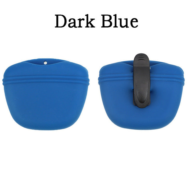 Silicone Dog Treat Pouch — Clip-On Training Bag for Dog Walks Canada SBDS WORD