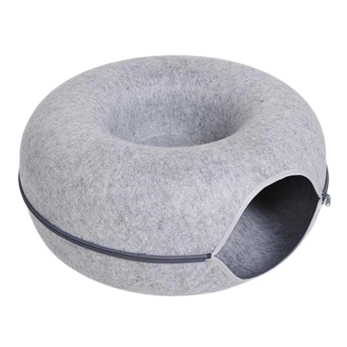 Felt Donut Cat Tunnel Bed - SBDS WORDTR-9948cat bedcat hideoutcat tunnel