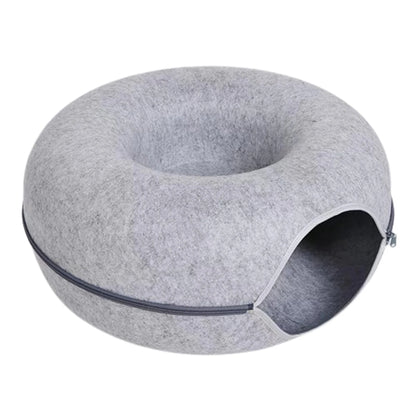 Felt Donut Cat Tunnel Bed - SBDS WORDTR-9948cat bedcat hideoutcat tunnel