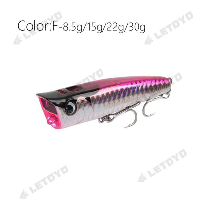 Popper Fishing Lure Hard Bait 8.5 - 30g - SBDS WORDTR-10415bass fishingfishing lurefreshwater fishing