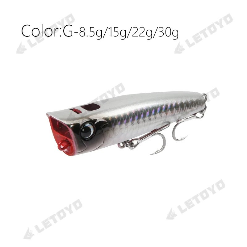 Popper Fishing Lure Hard Bait 8.5 - 30g - SBDS WORDTR-10416bass fishingfishing lurefreshwater fishing