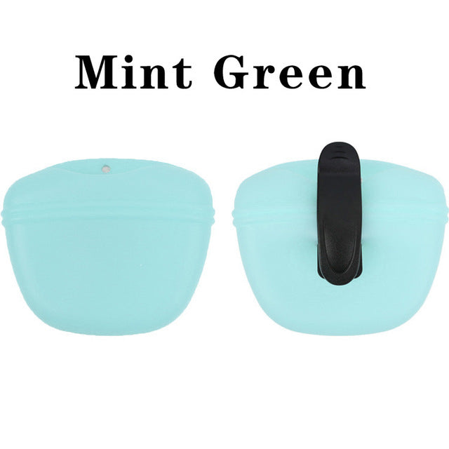Silicone Dog Treat Pouch — Clip-On Training Bag for Dog Walks Canada SBDS WORD