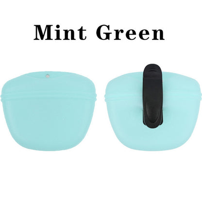 Silicone Dog Treat Pouch — Clip-On Training Bag for Dog Walks Canada SBDS WORD
