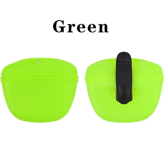 Silicone Dog Treat Pouch — Clip-On Training Bag for Dog Walks Canada SBDS WORD