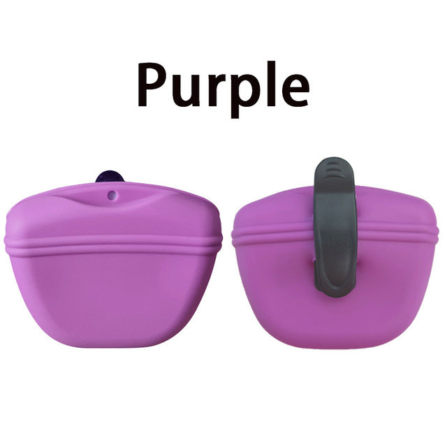 Silicone Dog Treat Pouch — Clip-On Training Bag for Dog Walks Canada SBDS WORD