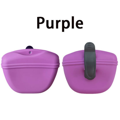 Silicone Dog Treat Pouch — Clip-On Training Bag for Dog Walks Canada SBDS WORD