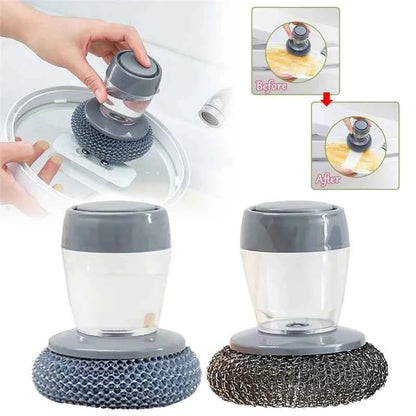 Soap Dispensing Dish Brush — Built-In Dispenser Scrub Brush for Kitchen Canada SBDS WORD