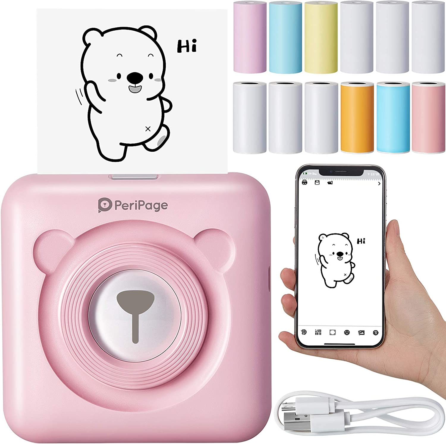 Peripage mini Bluetooth pocket thermal printer printing from smartphone with no ink required - inkless portable printer modern solution for Canadians who need to print anywhere