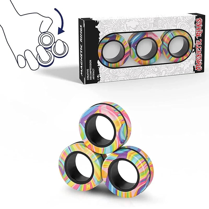 Magnetic Rings Fidget Toy - SBDS WORDTR-10381ADHD toyanxiety relieffidget toy