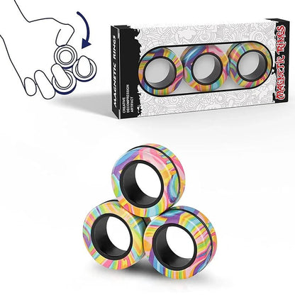 Magnetic Rings Fidget Toy - SBDS WORDTR-10381ADHD toyanxiety relieffidget toy