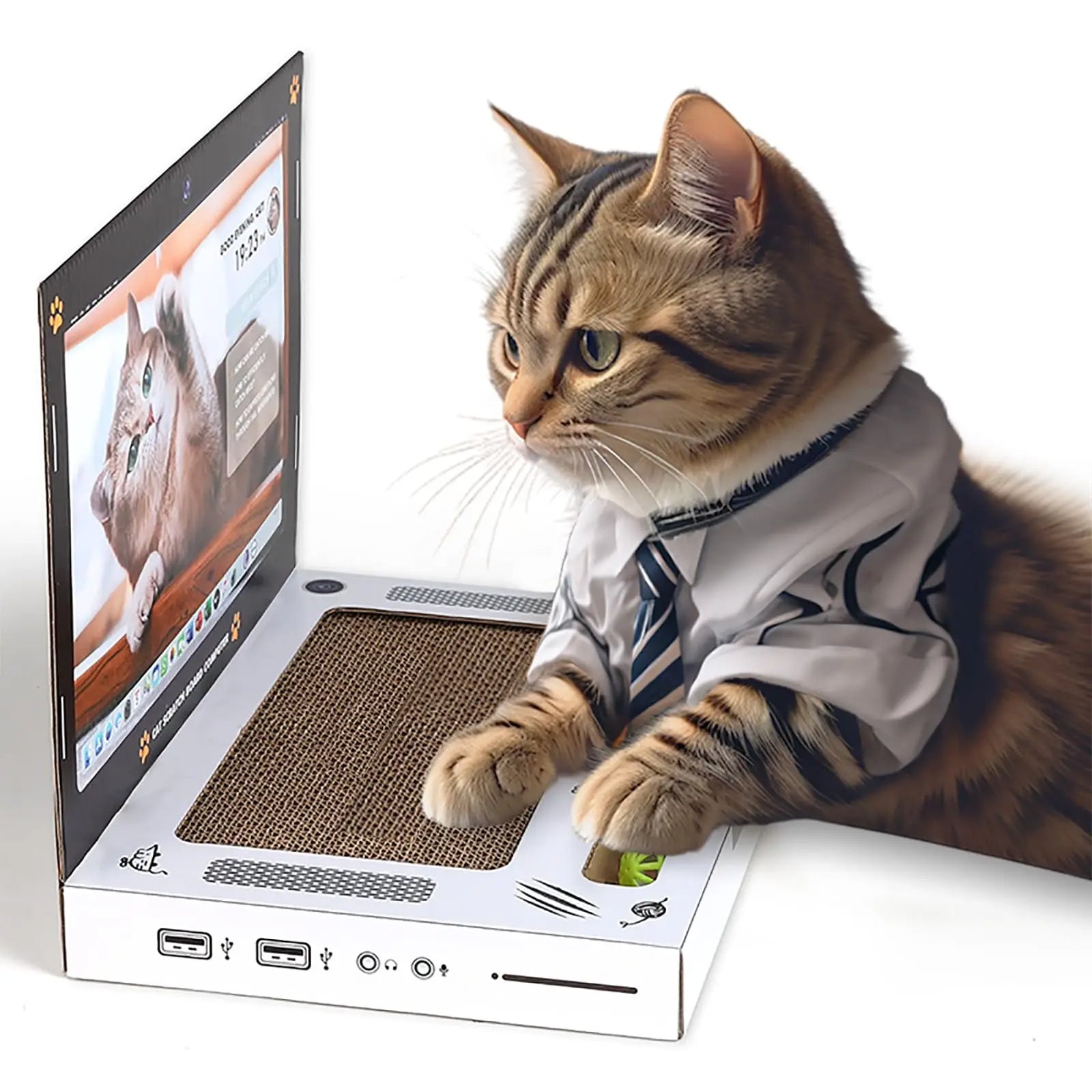 Cat Scratching Board Laptop SBDS WORD