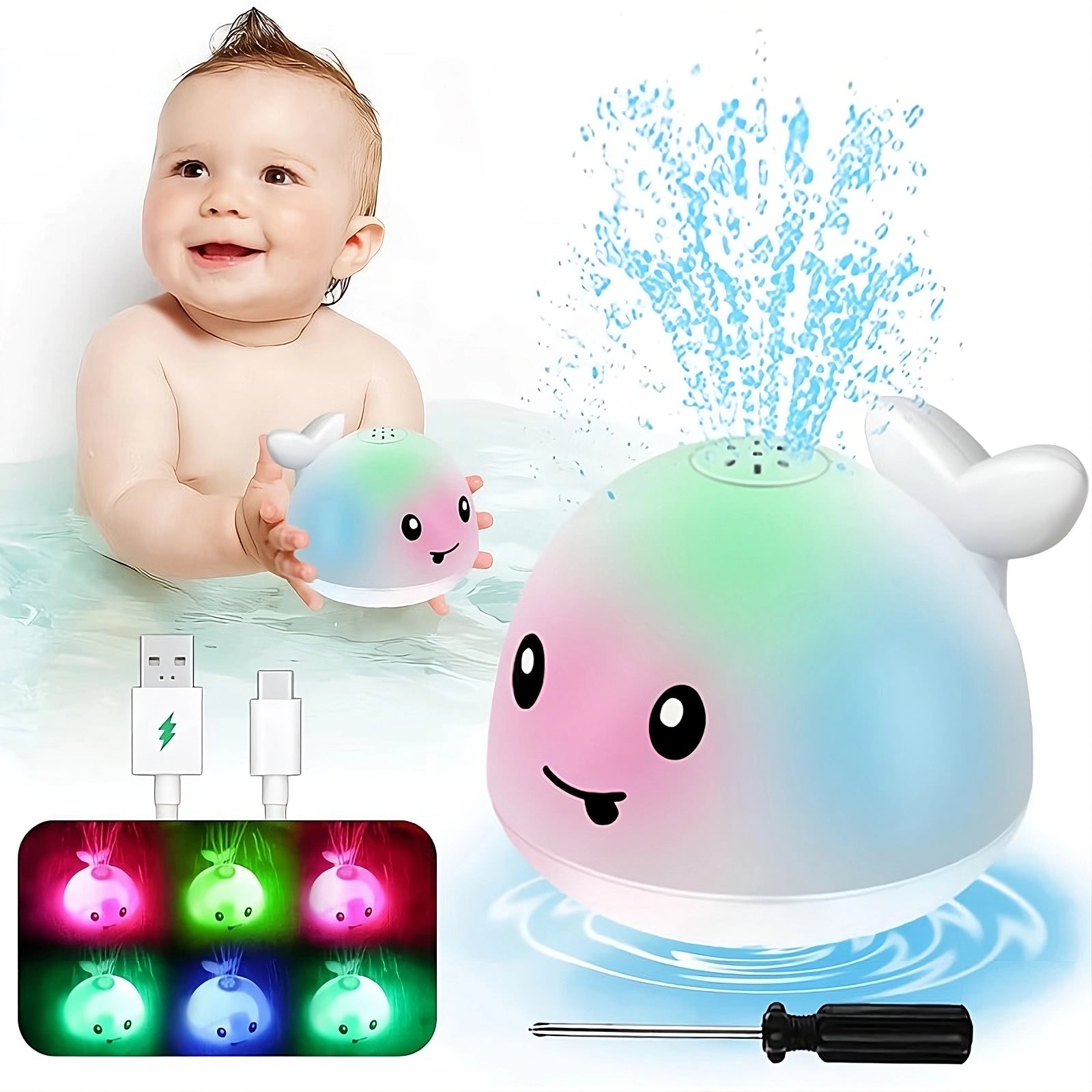 Baby Bath Shower - SBDS WORDTR-9937baby bath toylight up bath toyrechargeable bath toy