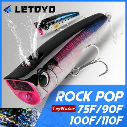 Topwater popper fishing lure Canada — hard bait 8.5-30g for bass pike and trout freshwater fishing