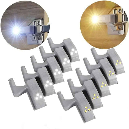 LED cabinet hinge lights automatically illuminating inside kitchen cabinet when door opens - SBDS WORD Canada