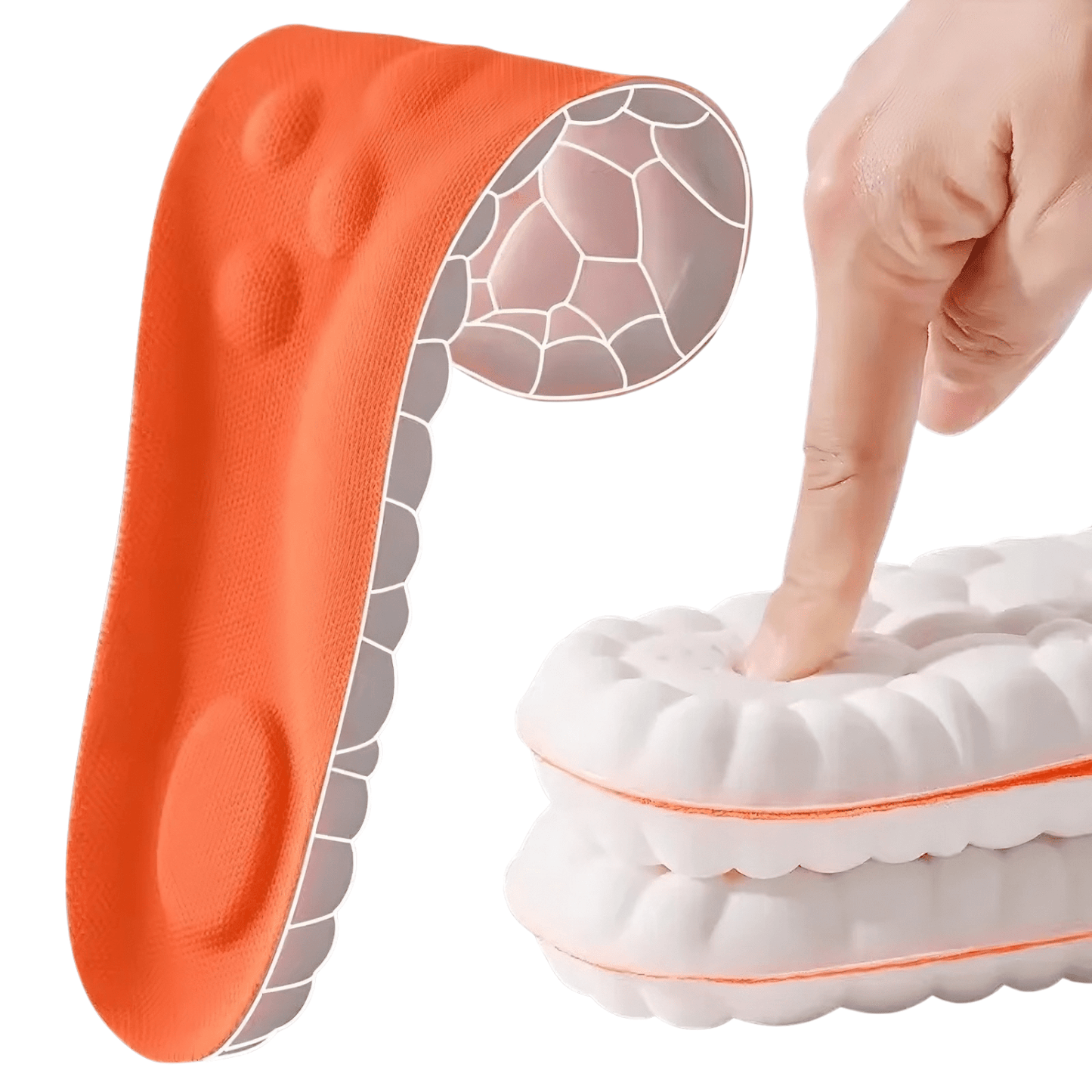 Shock absorbing orthopedic shoe inserts with arch support for plantar fasciitis and all-day foot pain relief - modern solution for Canadians who stand and walk for work