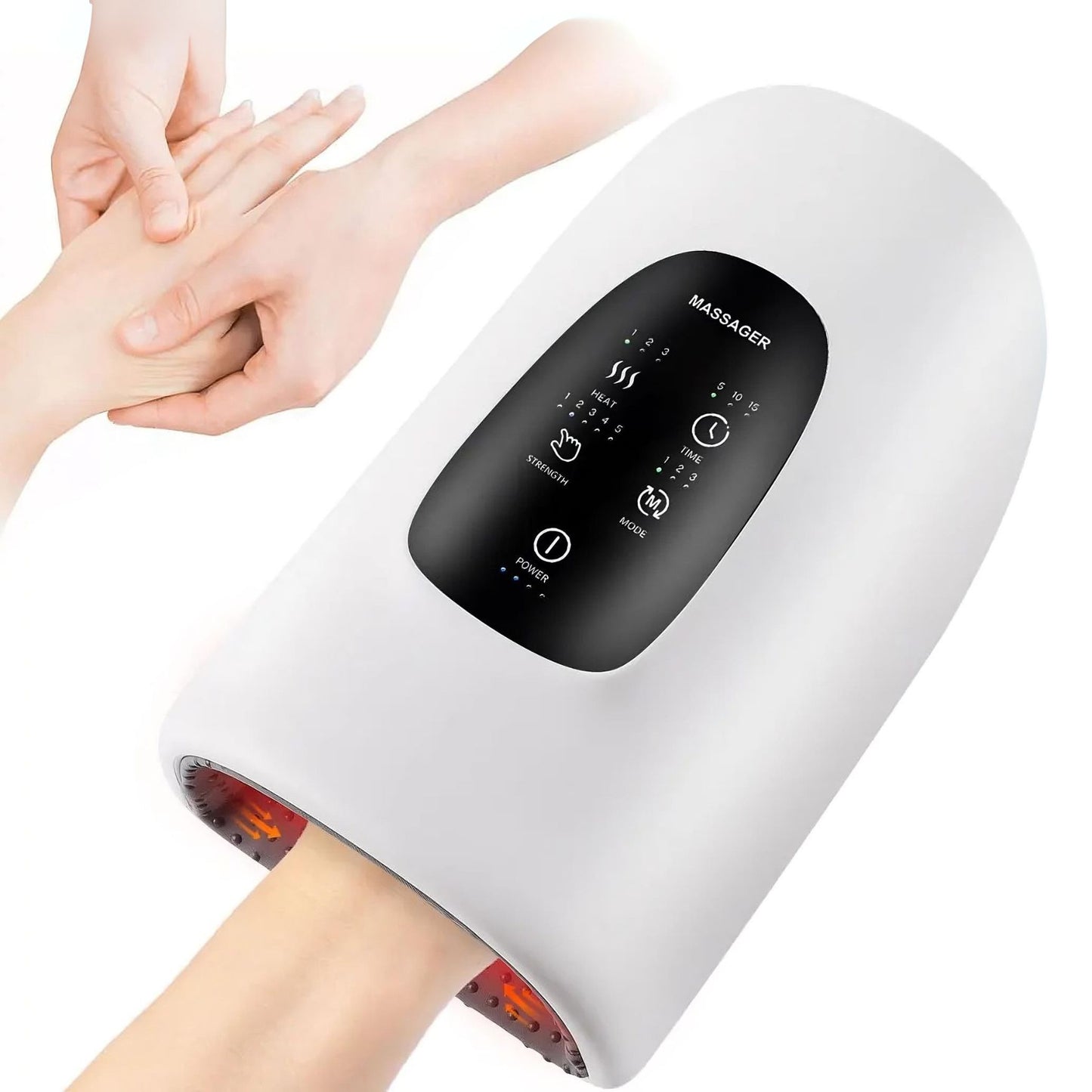 Wireless Electric Hand Massager — Heat Compression for Arthritis, Carpal Tunnel & Joint Pain SBDS WORD