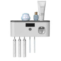Wall-Mount UV Toothbrush Holder — Sterilizes 4 Toothbrushes Automatically After Every Use