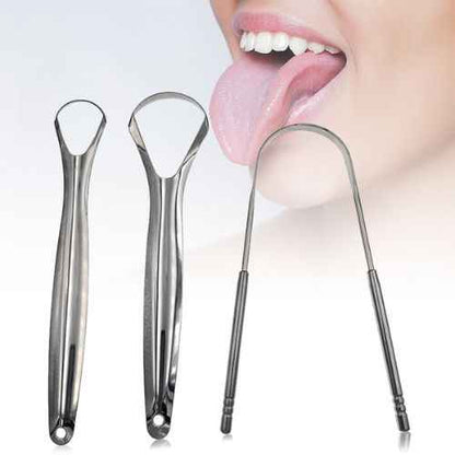 Tongue Scraper Brush — Remove Bacteria and Bad Breath at the Source With Daily Use