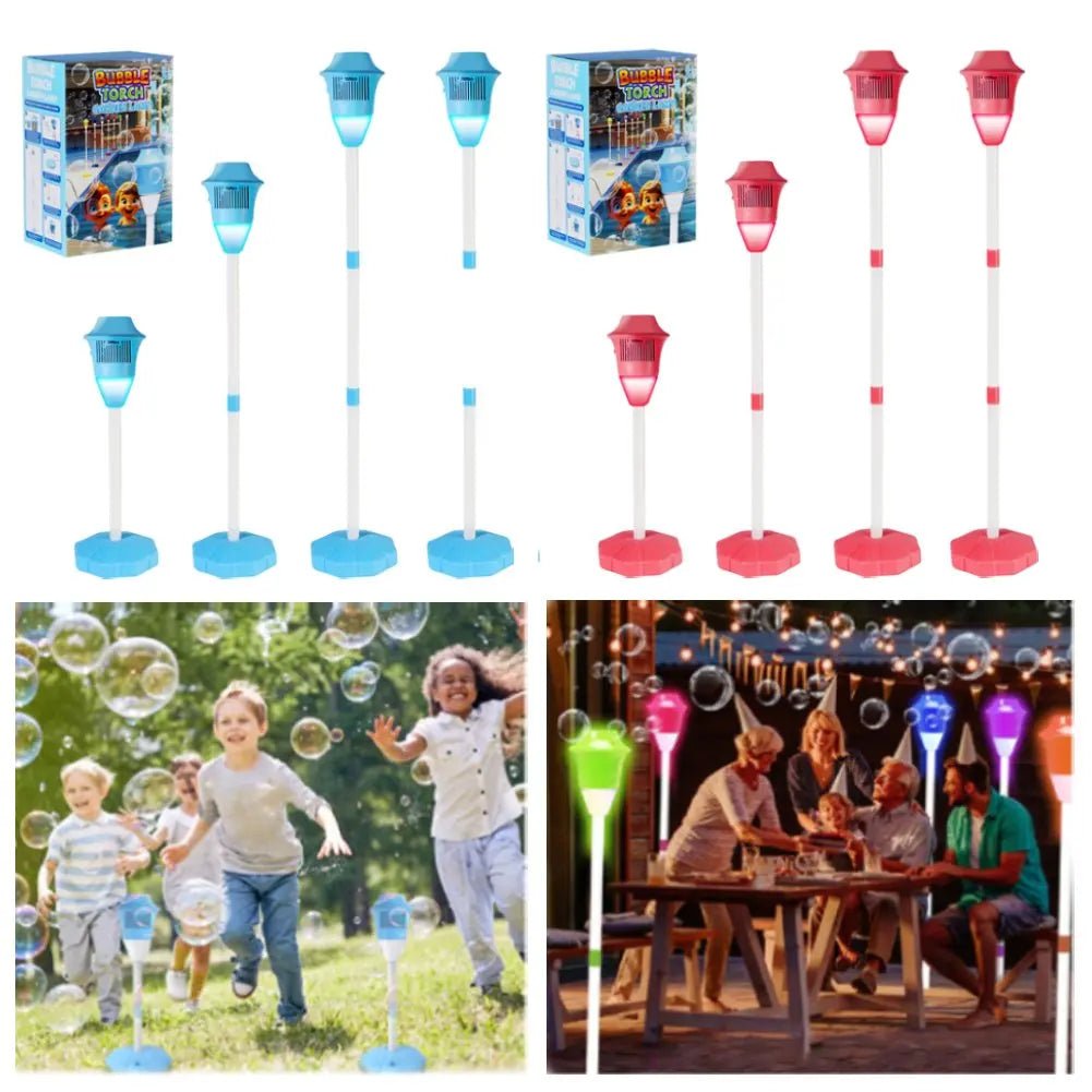 Standing Bubble Machine for Kids – LED Lights & Music Outdoor Toy - SBDS WORDTR-10696birthday toybubble machinekids outdoor toy