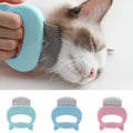 Cat Grooming and Massage Comb — Deshedding Brush That Removes Loose Fur While Cats Enjoy It