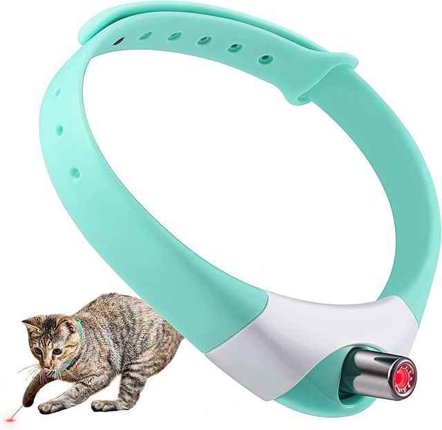 Laser Cat Collar — Automatic Rotating Laser Toy Collar for Indoor Cats