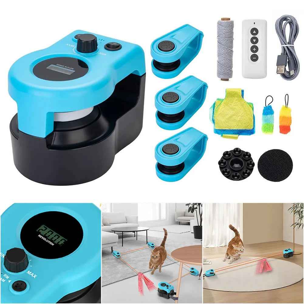 Interactive cat chase treadmill exercise toy with mouse sound, ships free across Canada