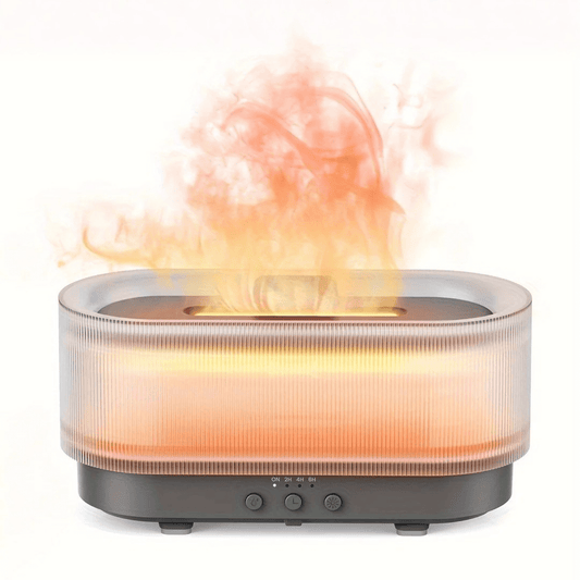 Air flame humidifier ultrasonic aroma diffuser 300ml modern solution for dry air cracked skin sinus problems and poor sleep quality with essential oils aromatherapy Canada