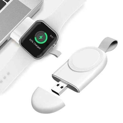 Portable Apple Watch Charger — Magnetic USB-C Keychain Charger for Apple Watch Travel