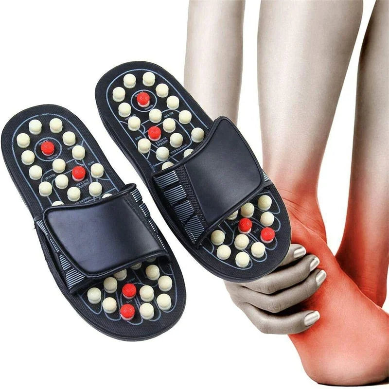 Acupressure slippers Canada — reflexology massage sandals stimulating foot pressure points with every step at home