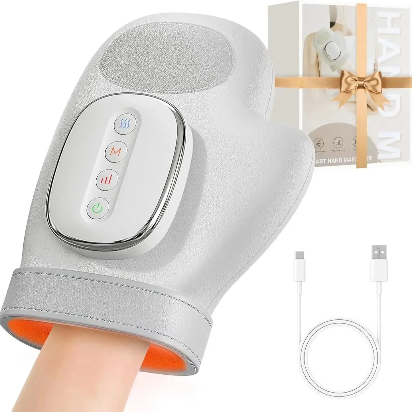 Cordless hand massager with heat therapy and air compression relieving arthritis carpal tunnel and tired hands at home or office - modern hand pain solution Canada