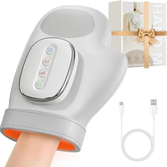Cordless hand massager with heat therapy and air compression relieving arthritis carpal tunnel and tired hands at home or office - modern hand pain solution Canada