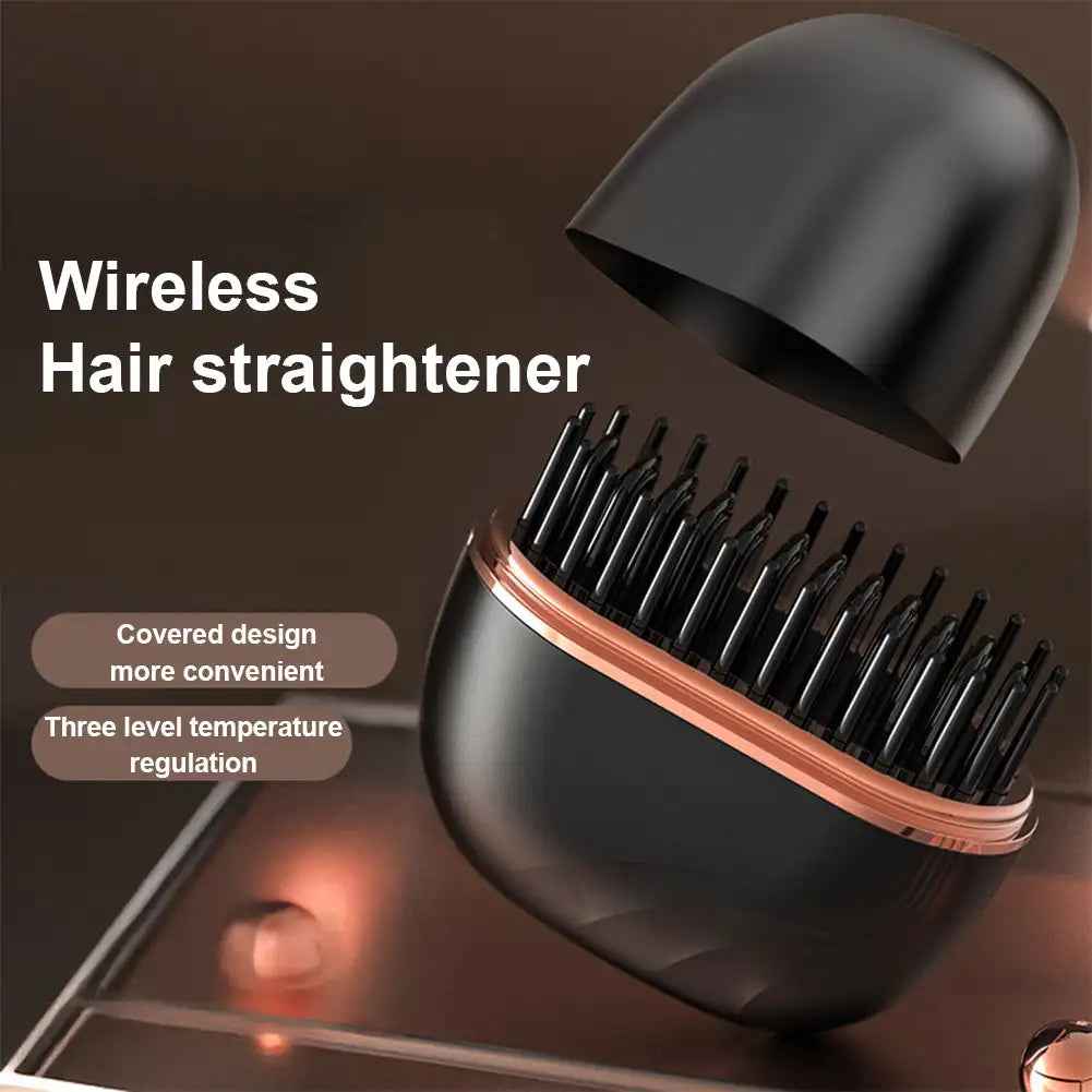 Portable Mini Hair Straightener — Cordless Travel Flat Iron for Quick Touch-Ups Anywhere
