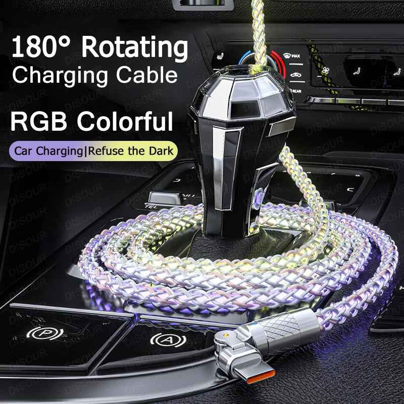 120W RGB Fast Charging Cable SBDS WORD