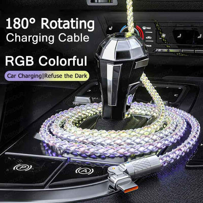 120W RGB Fast Charging Cable SBDS WORD