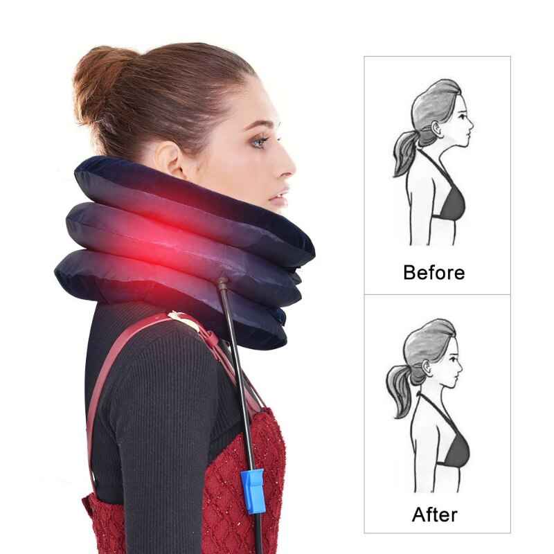 Cervical Neck Traction Device — Inflatable Collar for Spine Alignment & Pain Relief